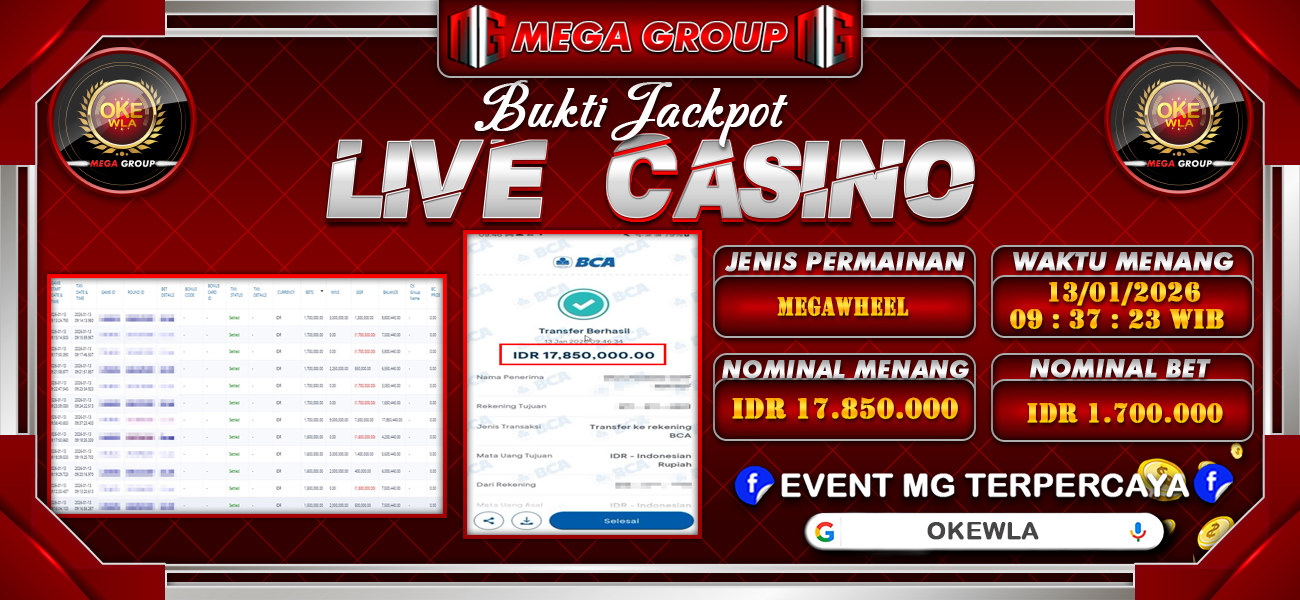 Bukti JP situs Okewla hari Rabu, 14 Januari 2026